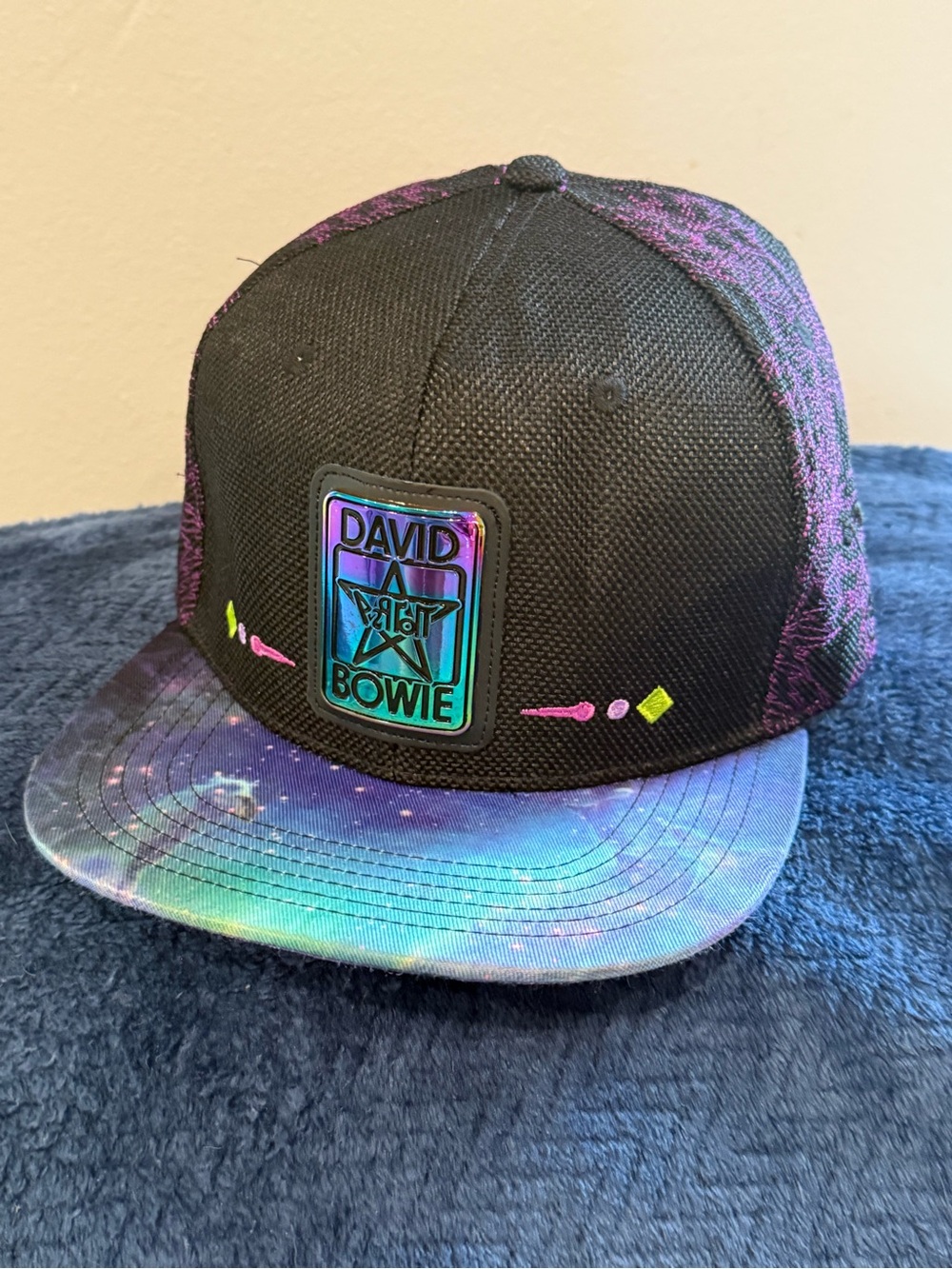 David Bowie Limited Edition Starman Galaxy Snapback Collectors Hat Unisex